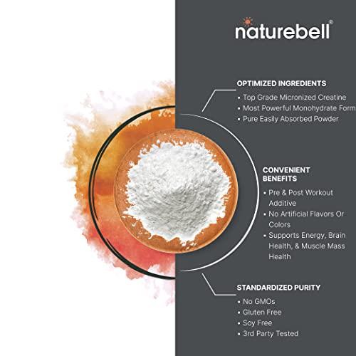NatureBell Instant Creatine Monohydrate Powder 500 Grams, 5000mg Per Serving, –