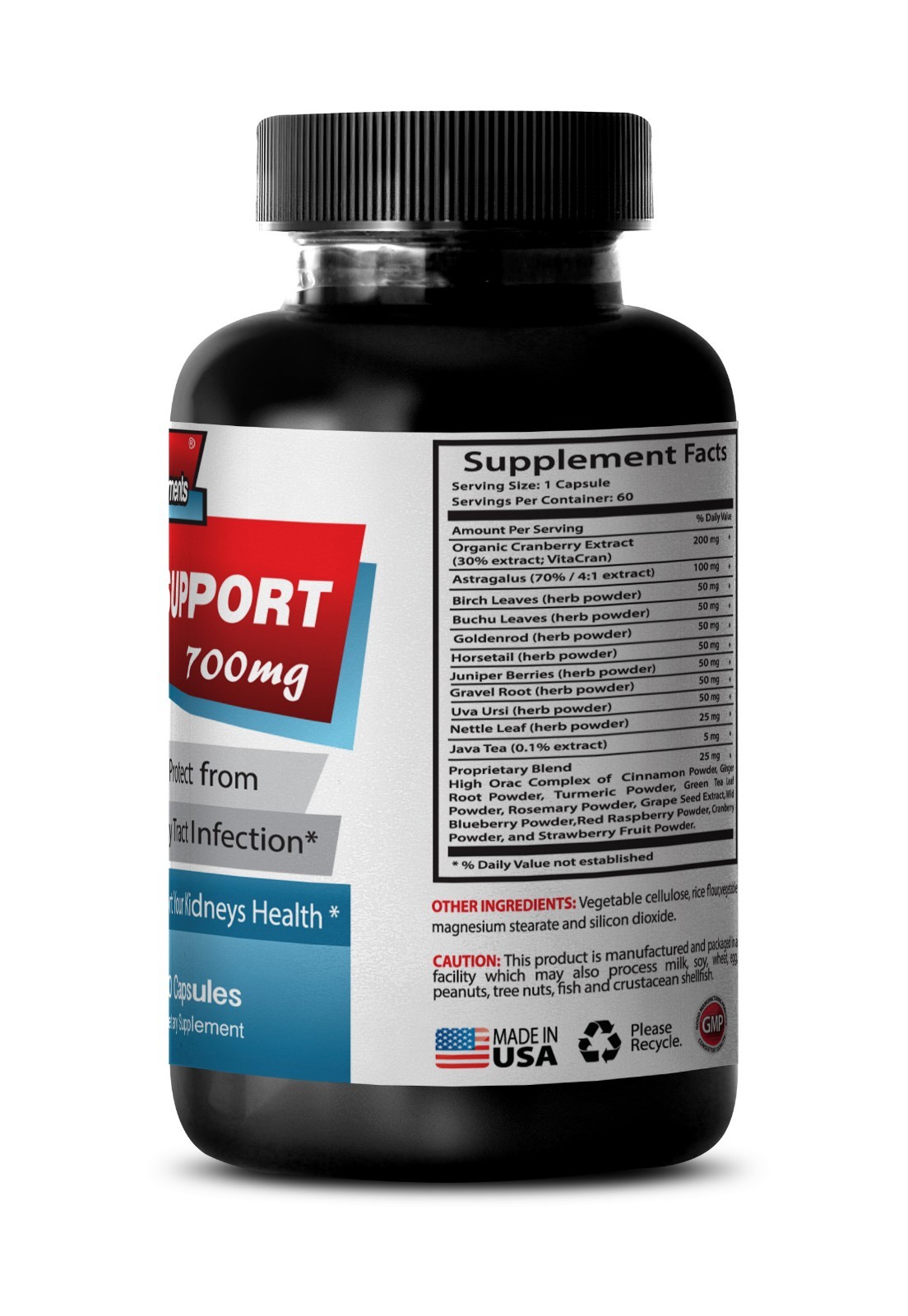 Cranberry Softgels – Kidney Support 700mg – With Horsetail Herb Powder Caps 3B