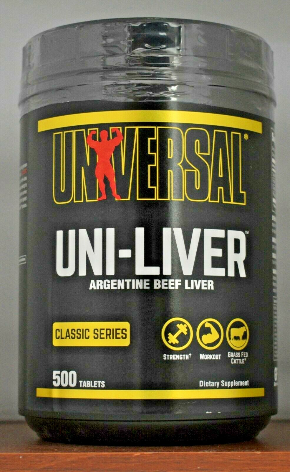 Uni-liver 500 Tablets (lot Of 2) Desicated Liver Grass Fed Universal Nutrition