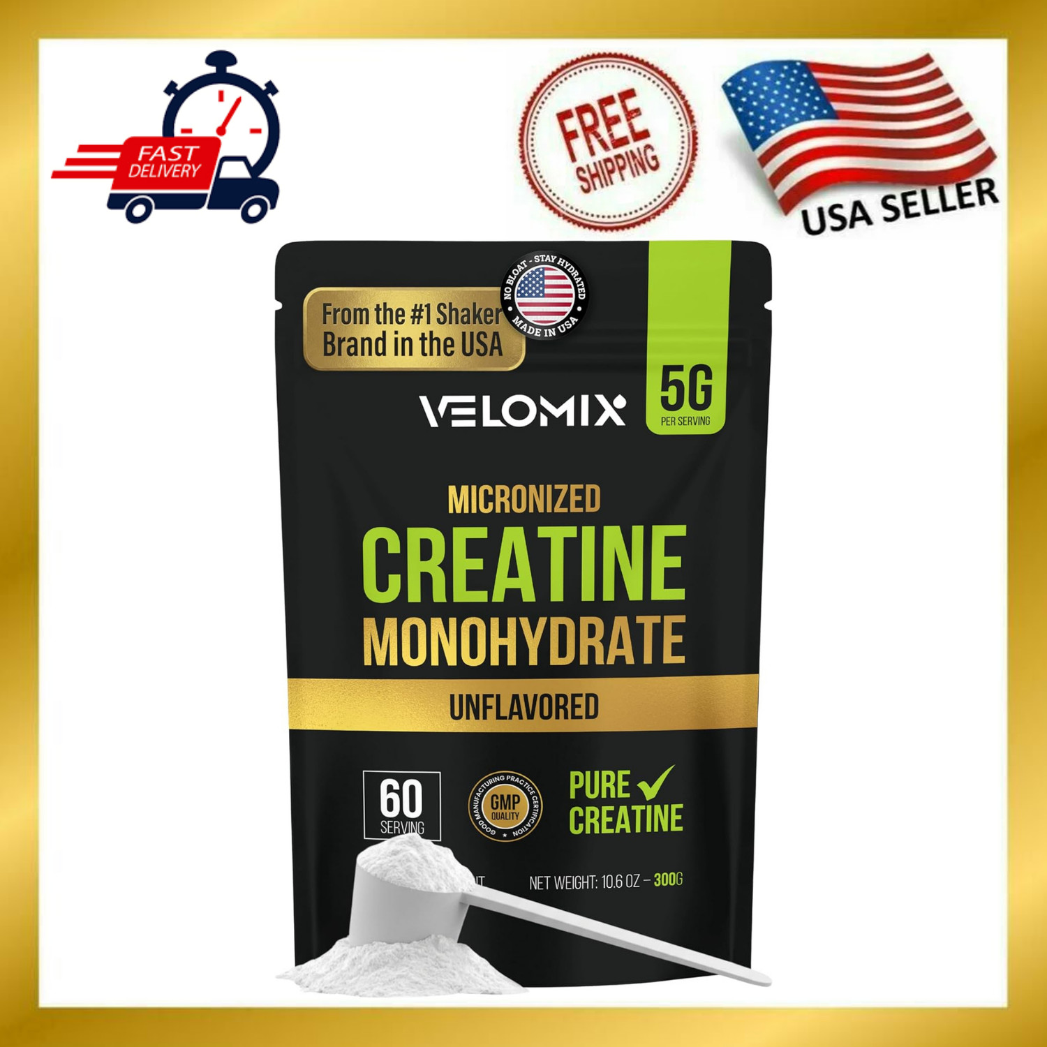 Micronized Creatine Monohydrate Powder – 100% Pure Creatine Powder Unflavored an