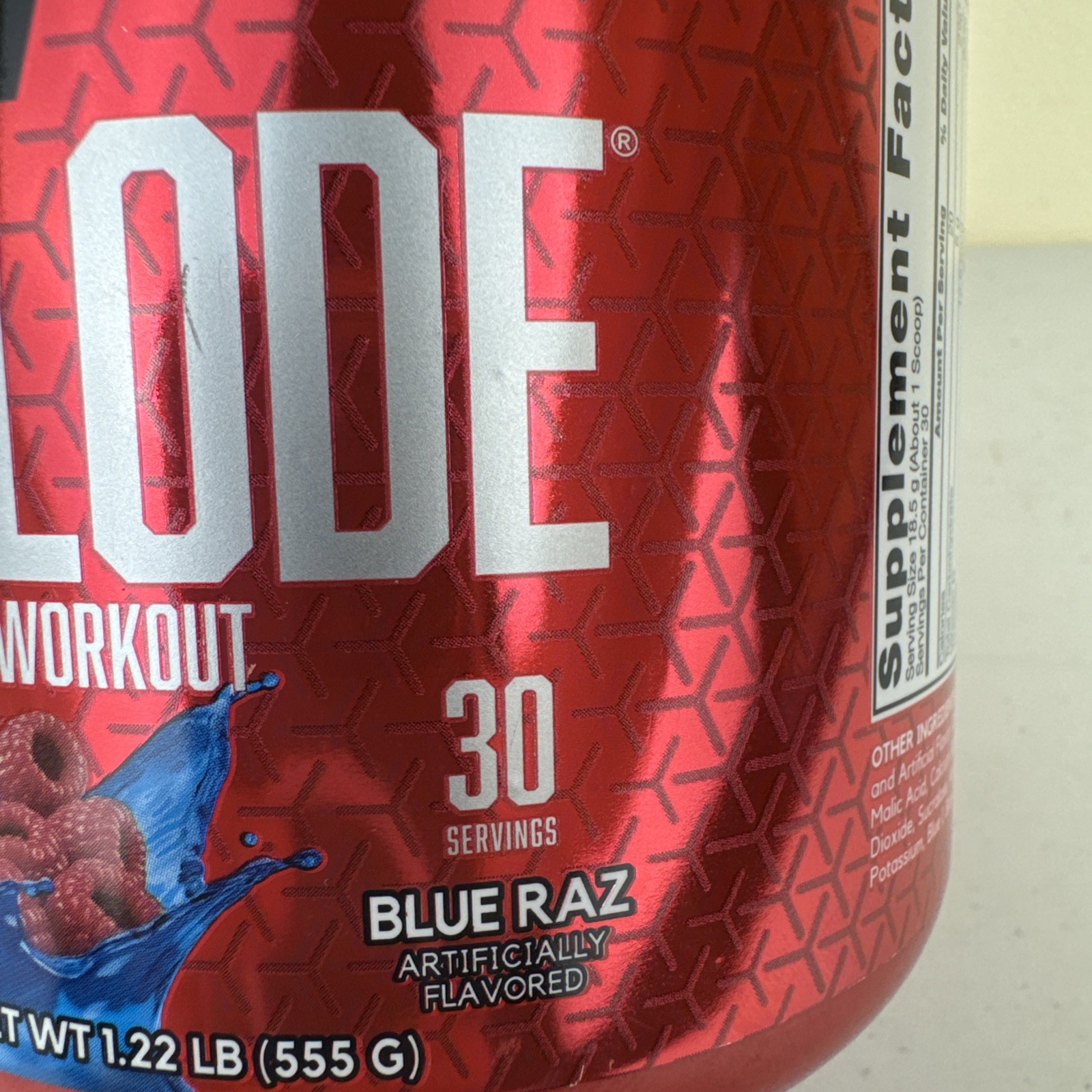 BSN N.O.-XPLODE Pre Workout Powder Energy Supplement Blue-Raz Brand New Exp 1/27