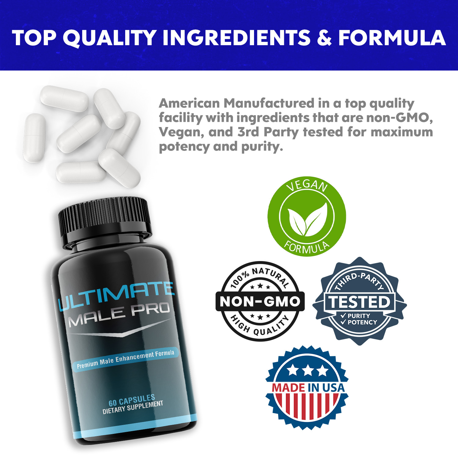 Ultimate Male Pro Pills – Ultimate Male Pro Vitality Supplement ORIGINAL -2 Pack