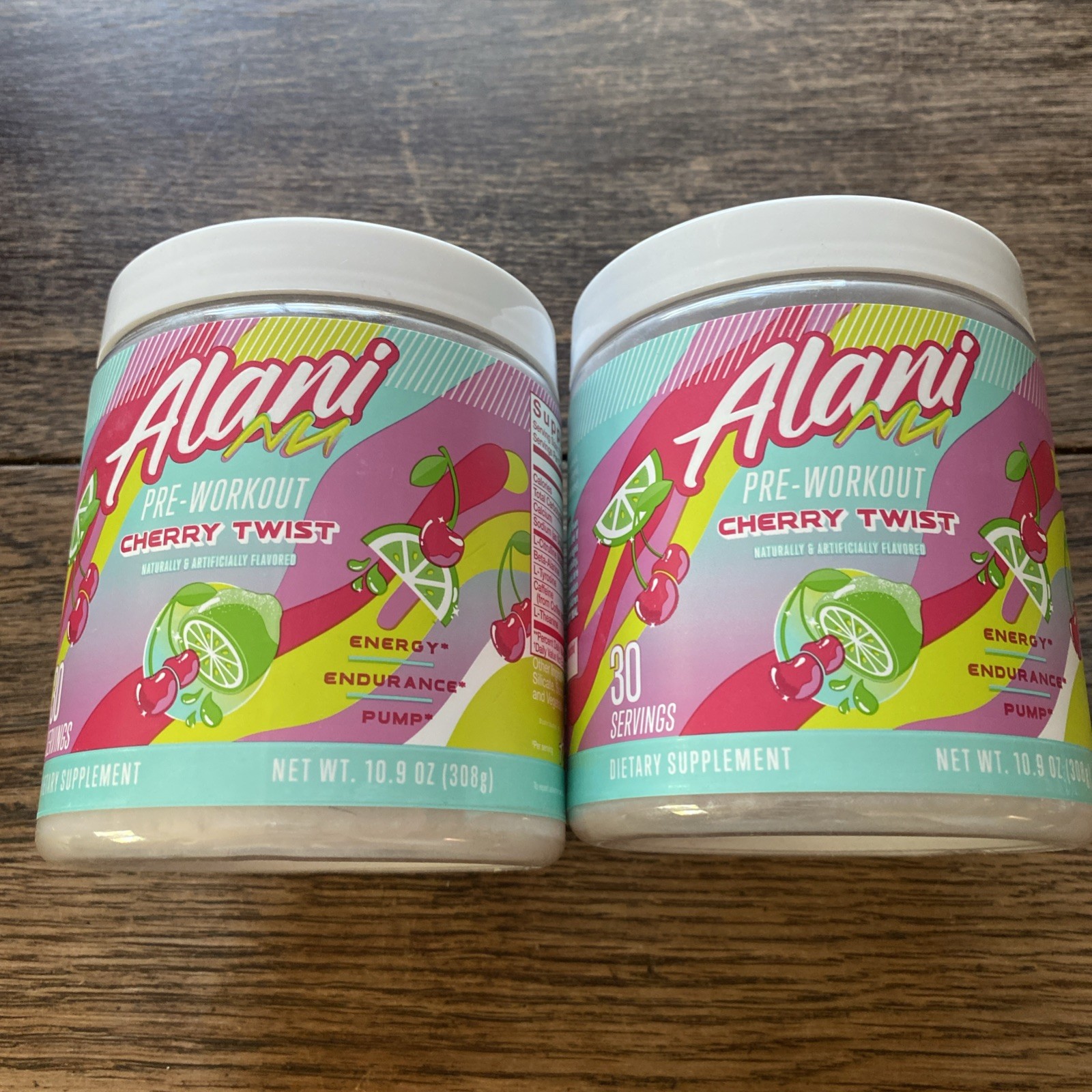 2X Alani Nu Pre-Workout Cherry Twist 30 Servings 200mg Caffeine Pink Salt NEW