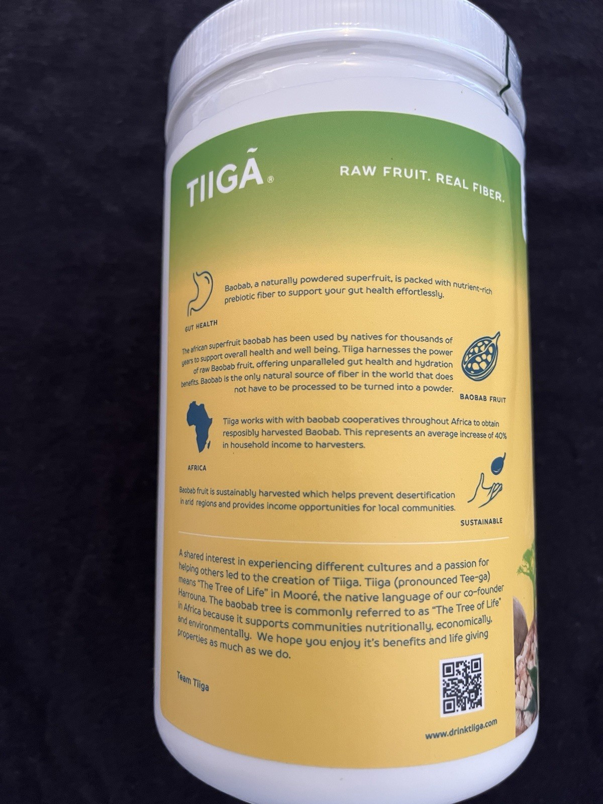 TIIGA Gut Health + Hydration lemon lime flavored 12.7oz