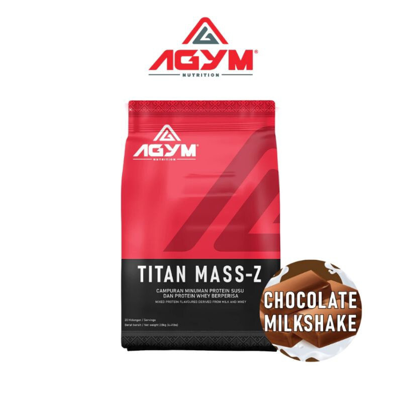 2X AGYM Nutrition TITAN MASS-Z Sport Nutrition Weight Mass Gainer 2kg -DHL