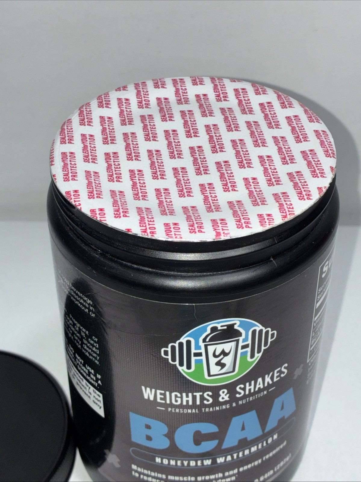 Sealed Weights + Shakes BCAA Honeydew Watermelon Supplement 45 Servings
