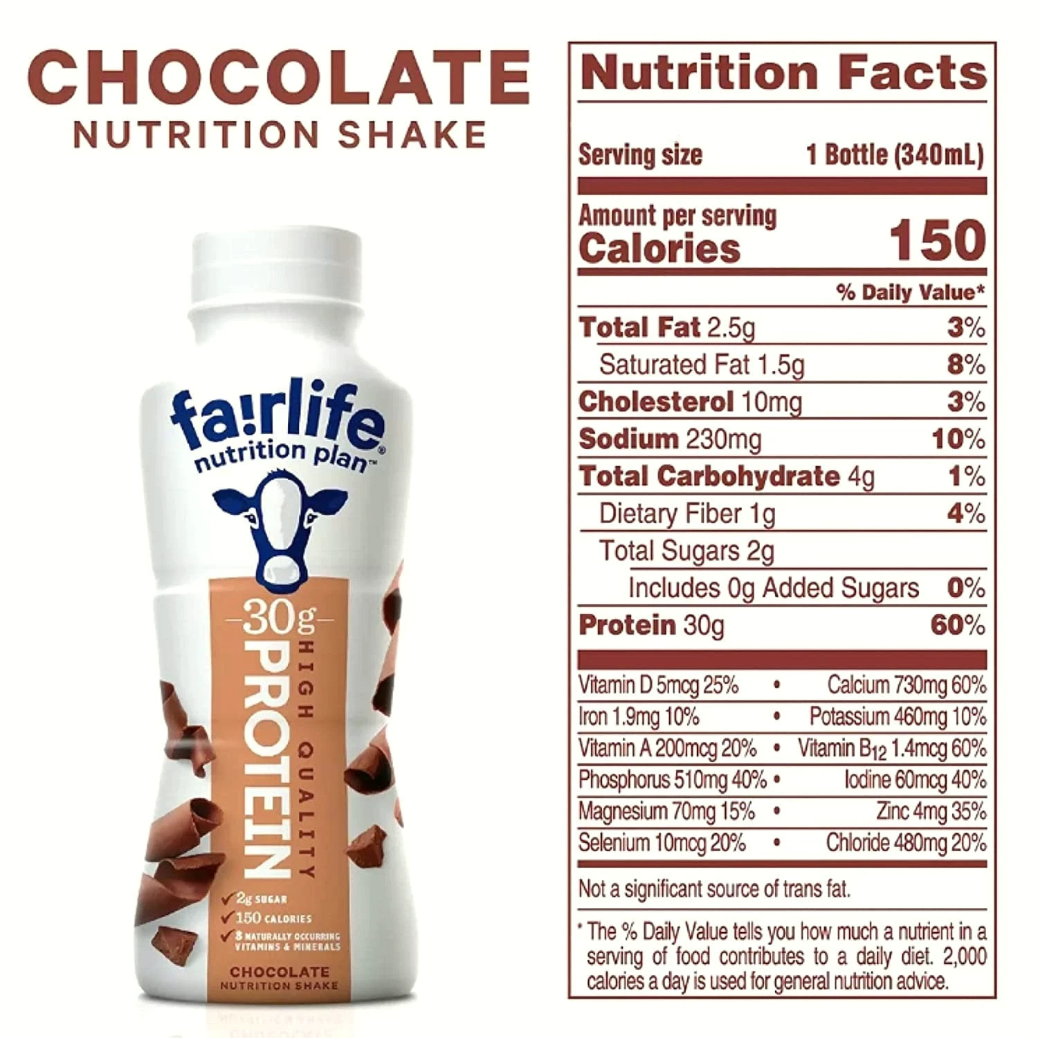 Fairlife Nutrition Plan High Protein Shake Chocolate & Vanilla – Variety 12 Pack
