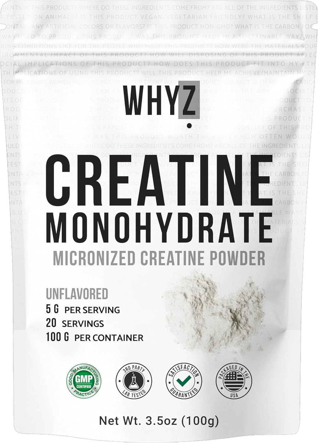 High-Quality Unflavored Creatine Powder, 3.5 oz – 20 Servings for Workout Gains