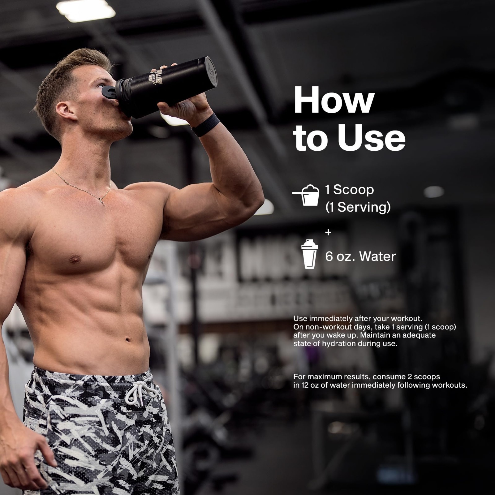 Creatine Monohydrate Powder – Post Workout Recovery Drink, Muscle Builder, 2.90