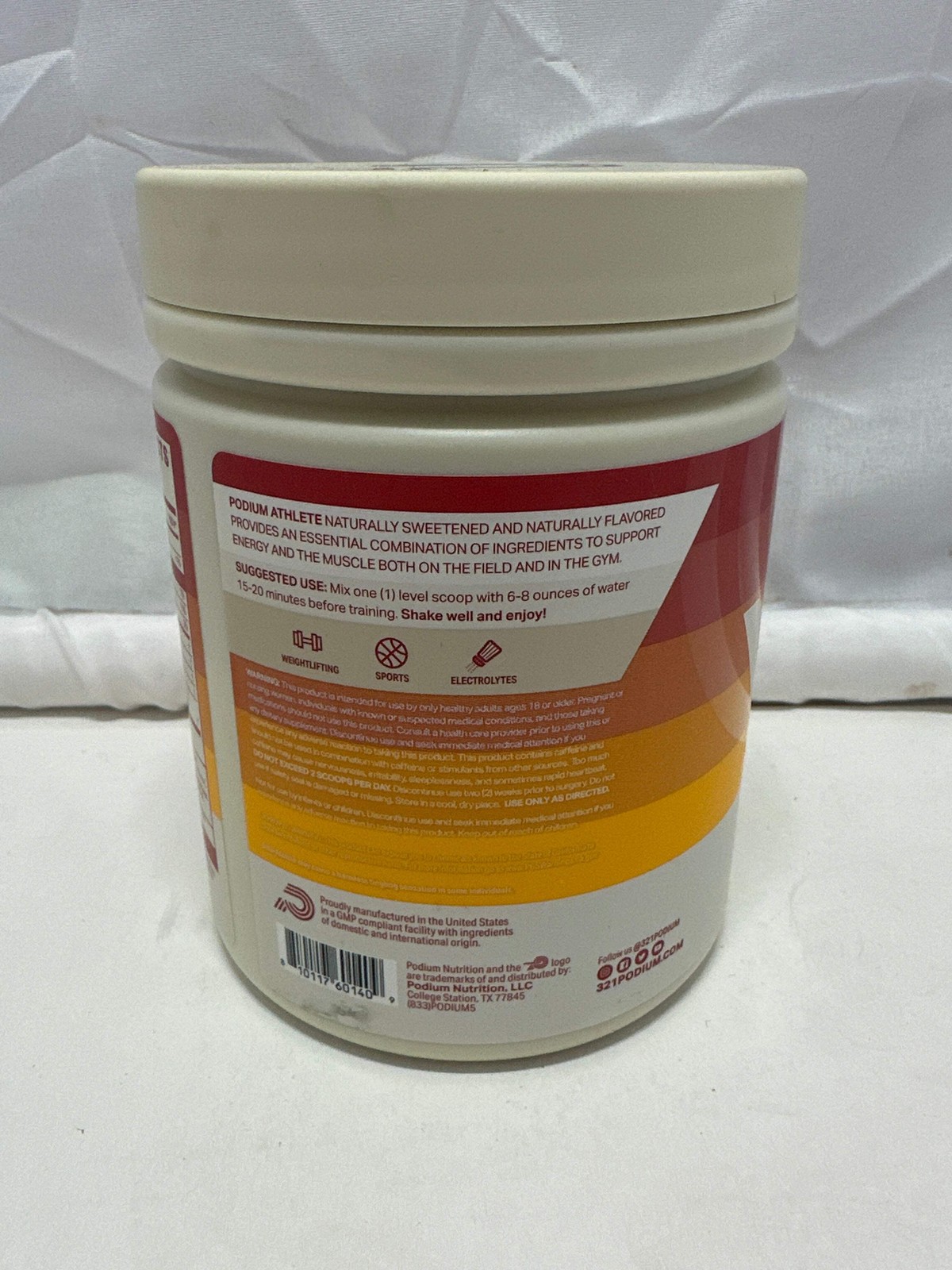 PODIUM Natural Flavors & Sweeteners Athlete Pre Workout Blue Raspberry Exp 03/26