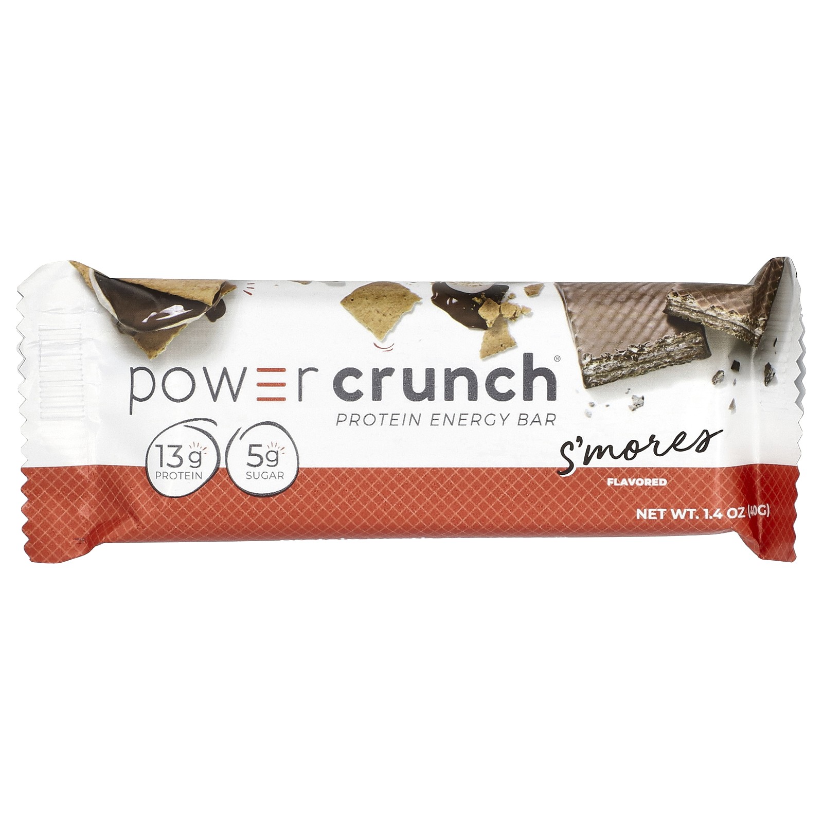 Power Crunch Protein Energy Bar, S’mores, 12 Bars, 1.4 oz (40 g) Each