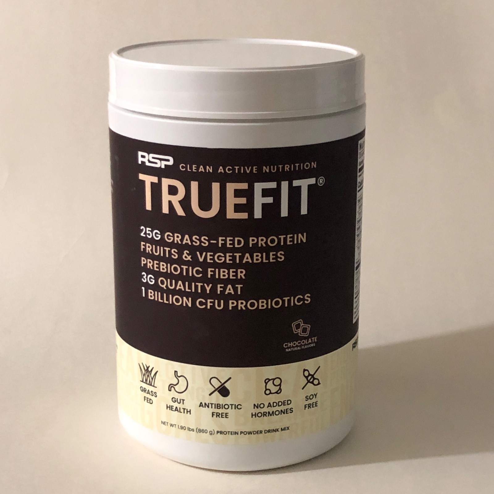 RSP Nutrition TrueFit High Fiber Protein Powder — Chocolate Flavor, 20 Servings