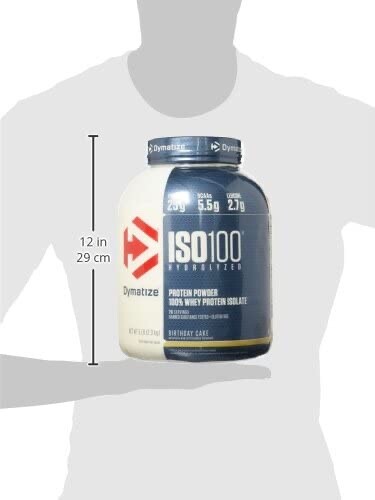 Dymatize ISO100 Hydrolyzed Protein Powder 100% Whey Birthday Cake Pebbles, 5 lb