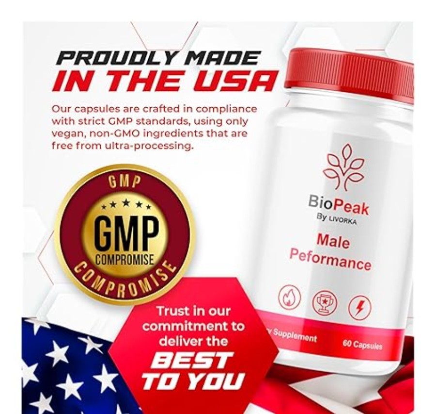 (5 Pack) Biopeak for Male, Bio Peak Advanced Men Support Pills (300 Capsules)