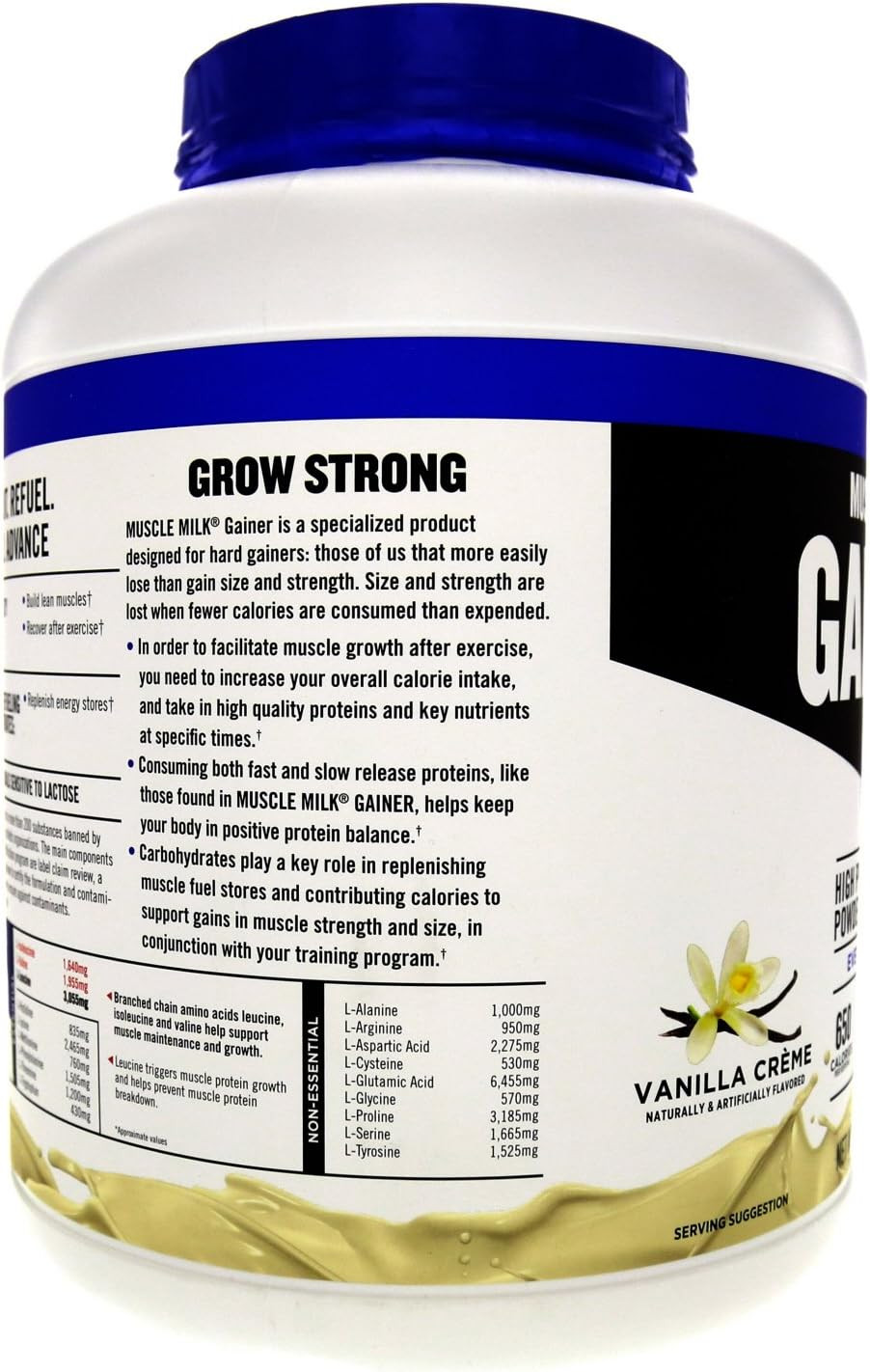 Muscle Milk Gainer Protein Powder, Vanilla Creme, 32G Protein, 5 Pound