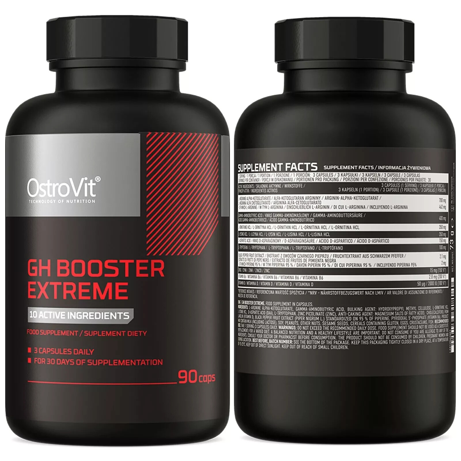 GH BOOSTER XTREME -10 powerful active ingredients to build muscle mass + TESTO