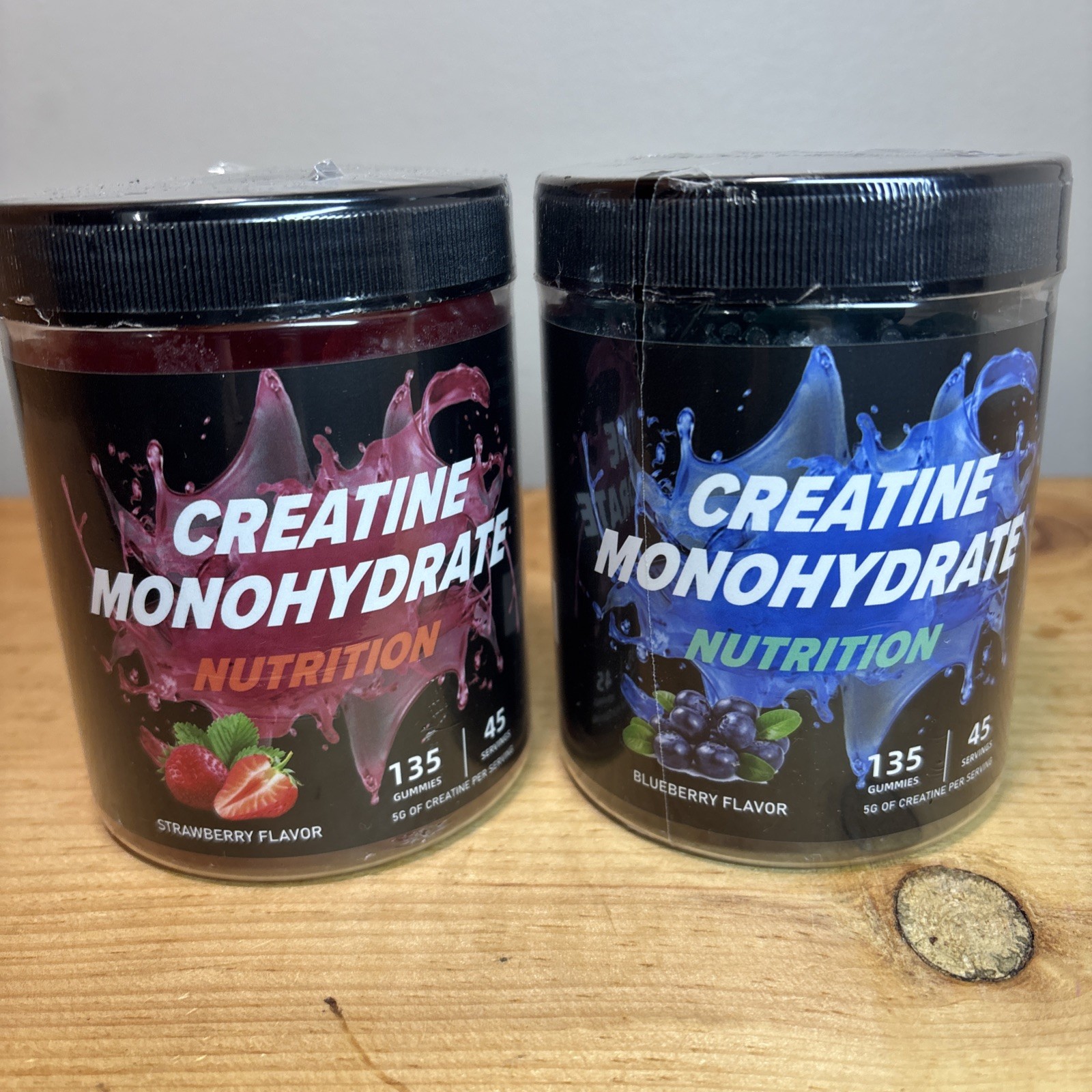 2 Jars Creatine Monohydrate Gummies Nutrition 135 Per Jar 5g Per Serving