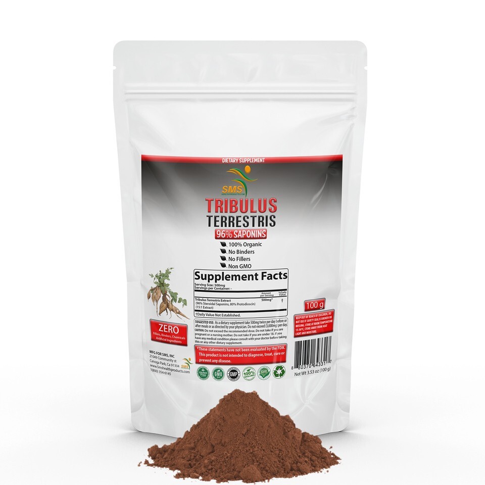 Tribulus Terrestris EXTRACT 95% Saponins Pure Powder Test Booster, Aphrodisiac