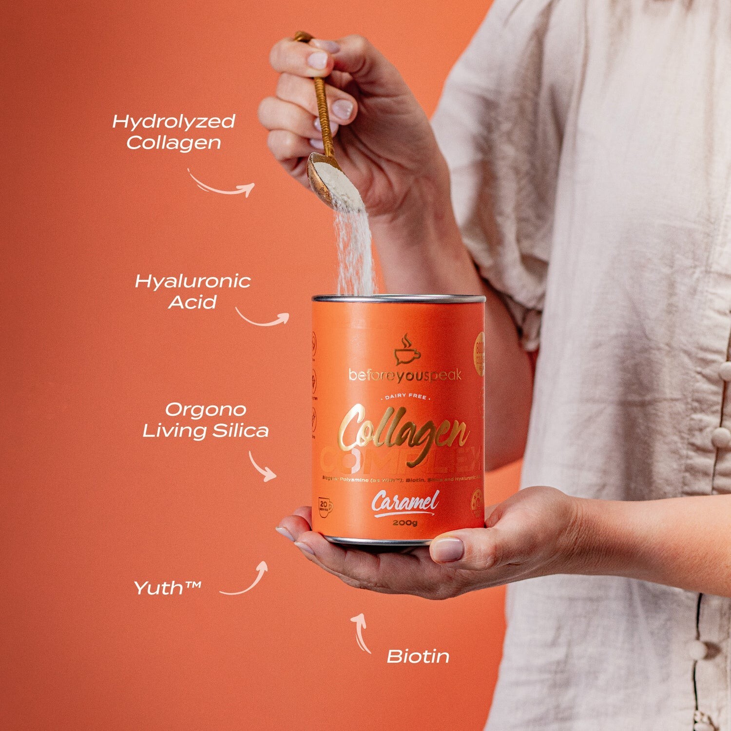 New Before You Speak Collagen Complex Caramel 200g