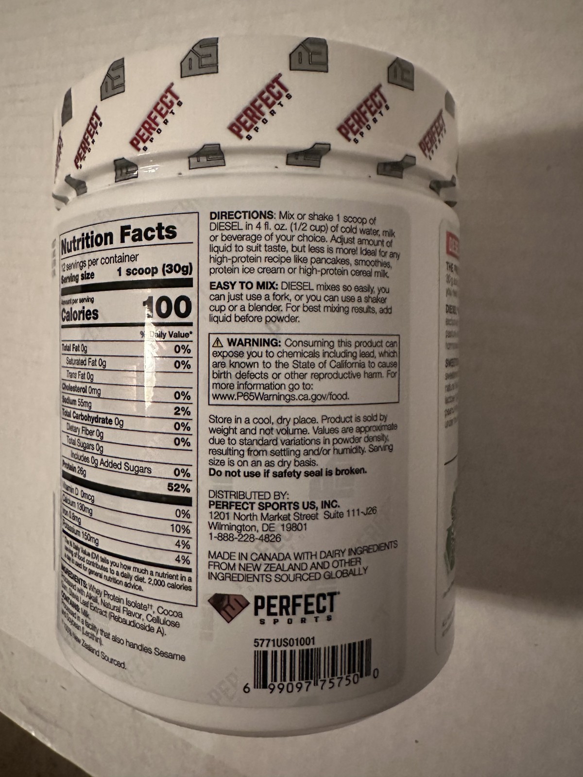 DIESEL NEW ZEALAND WHEY PROTEIN POWDER Chocolate Peanut Butter 360g 12 Servings