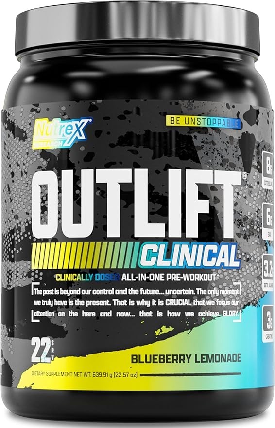 Nutrex Research Outlift Clinical Pre Workout Powder 22 Servings Multiple Flavors
