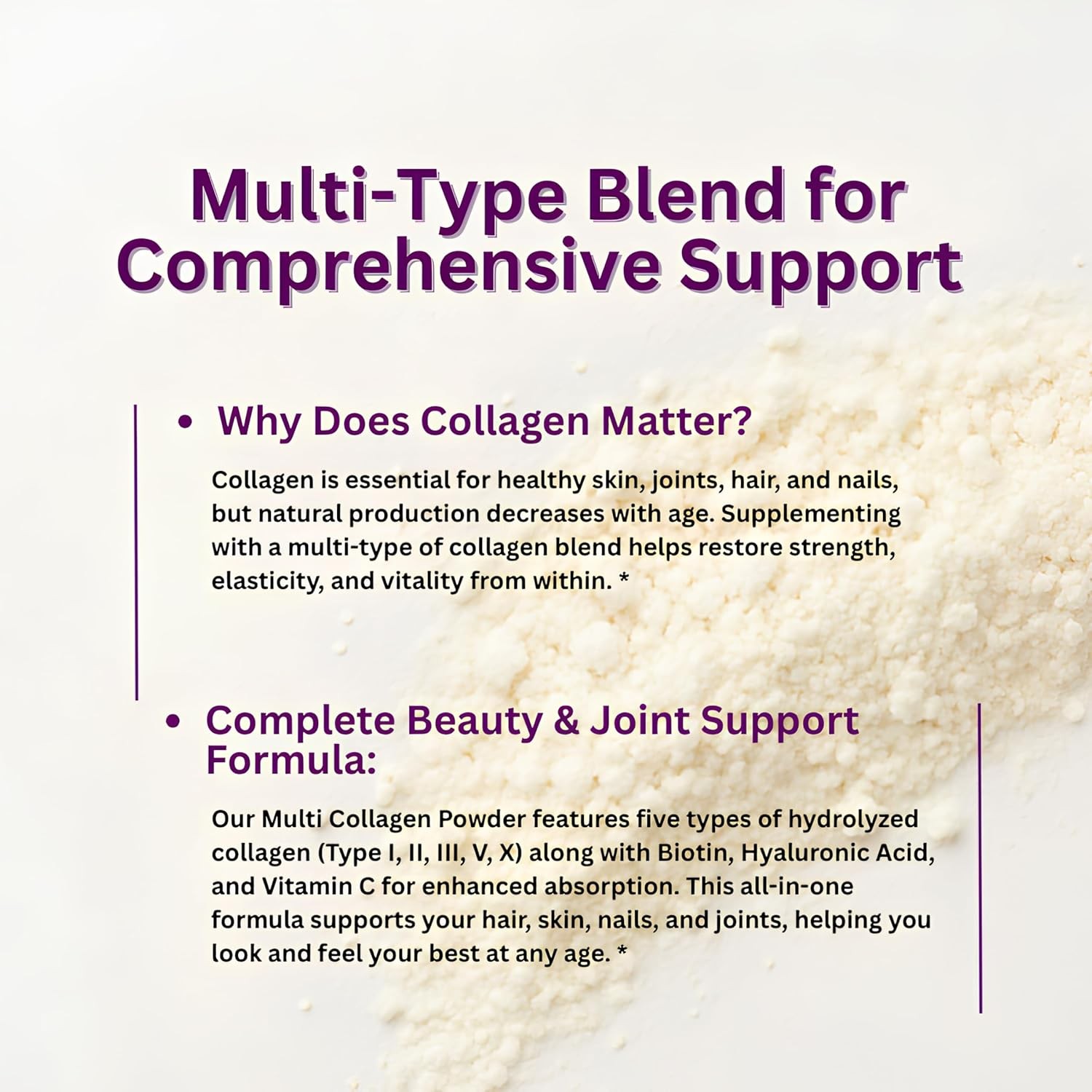 Micro Ingredients Multi Collagen Peptides Powder,1lb?CHydrolyzed Type I,II,III,V