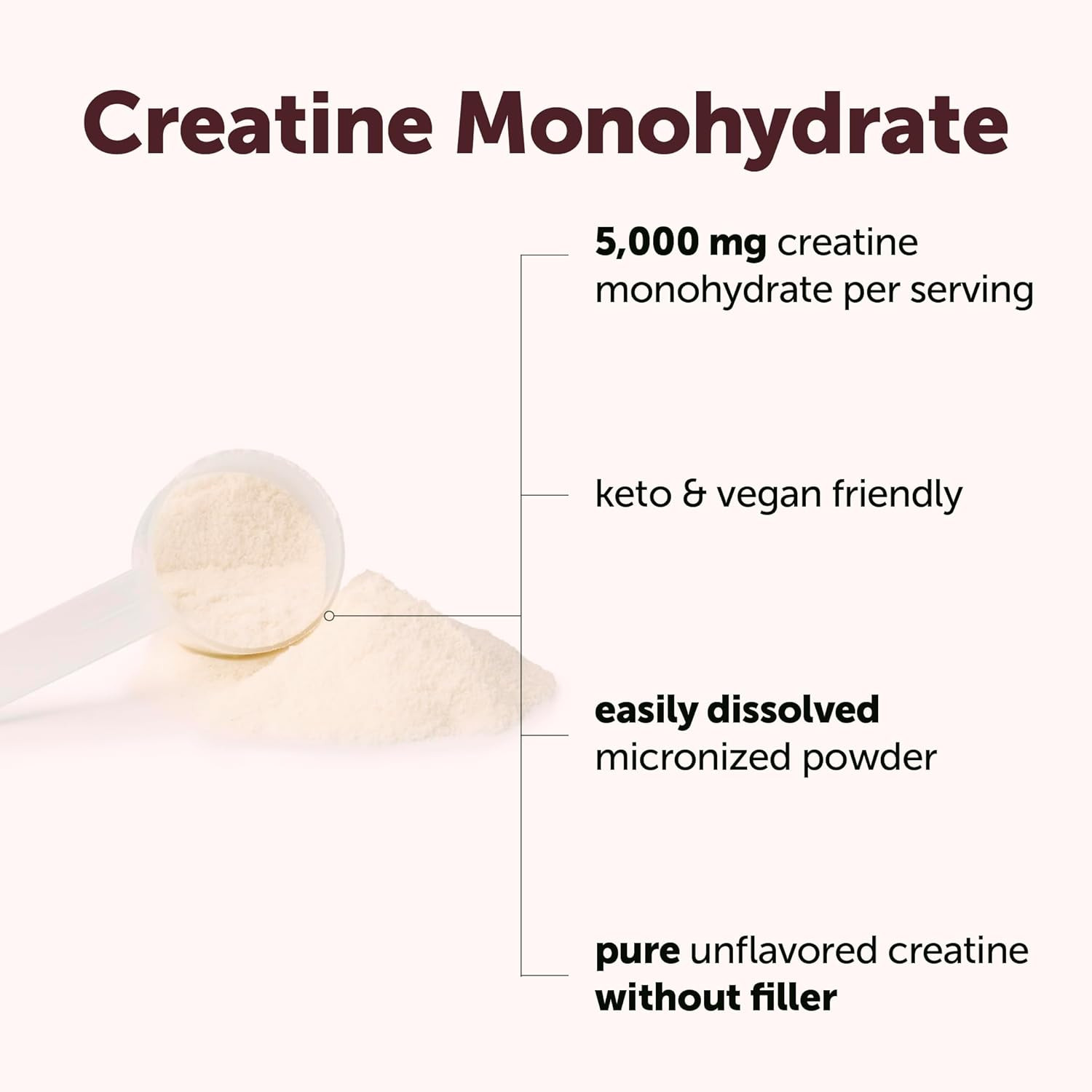 Creatine Monohydrate Powder 500 Grams (1.1 Lb), 5000Mg per Serving, Micronized C