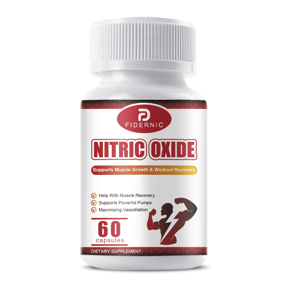 Nitric Oxide Booster Supplement w/ L-Arginine Premium Workout Muscle 60 Capsules