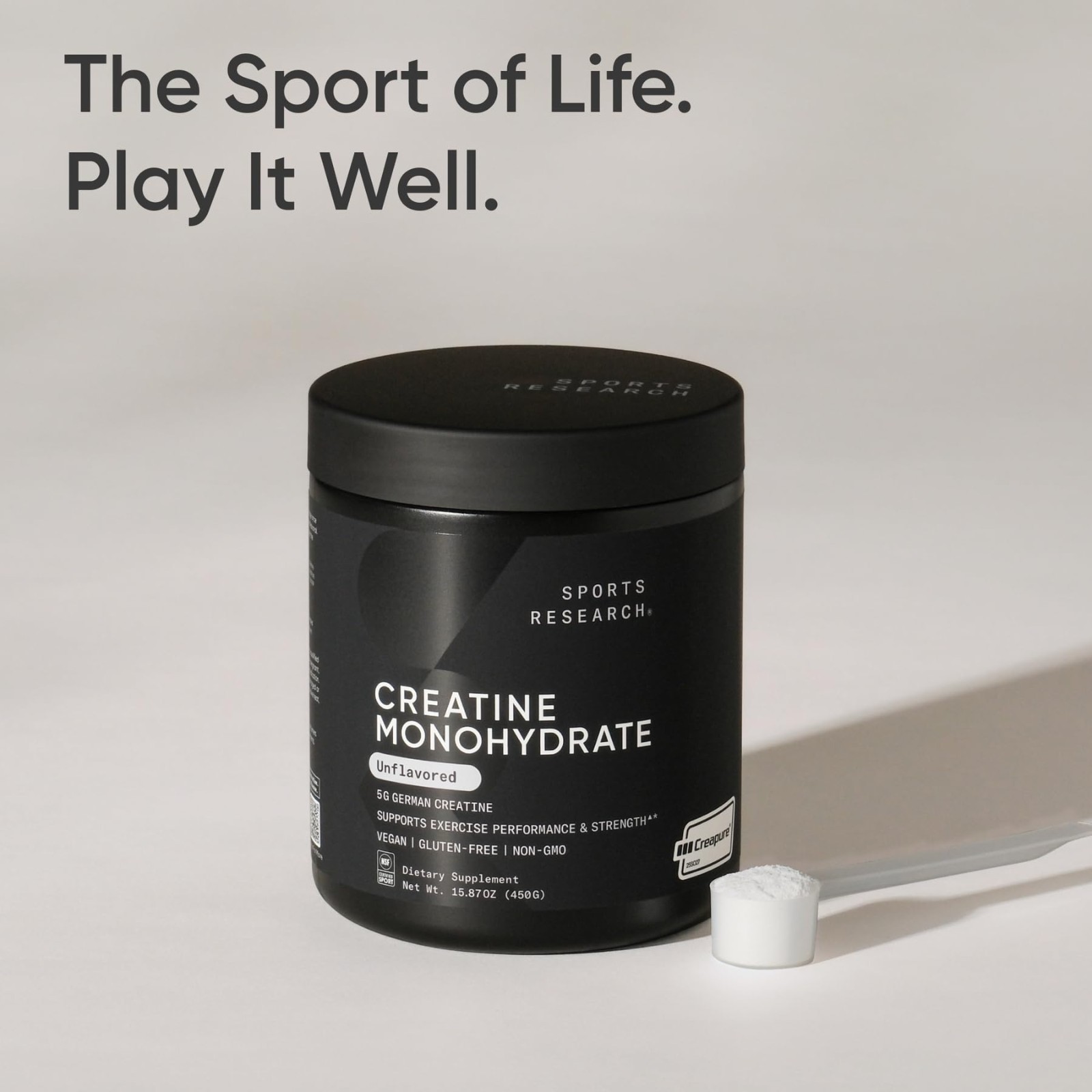 Creatine Monohydrate Powder – Gain Lean Muscle, Boost Performance, 90 Servings