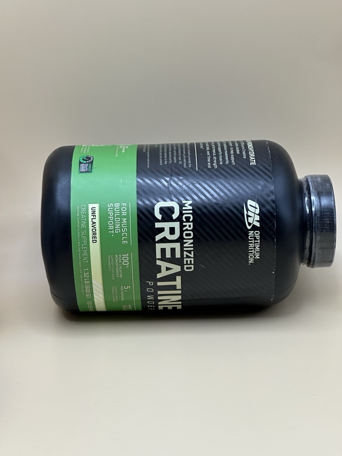 Optimum Nutrition Creatine Powder – Unflavored 1.32 Lb (600 Gram) Exp 2026