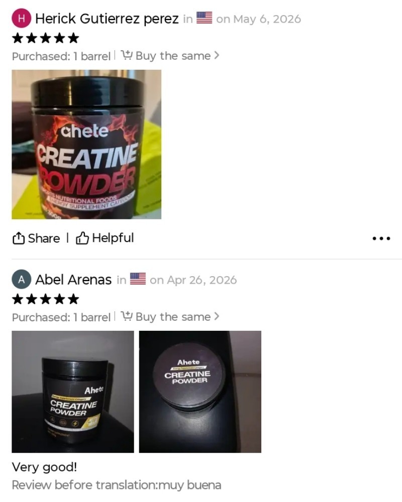 Creatine Monohydrate Powder Surgar Free 2 Pack 4 Month Supplyl Fast Absorbing
