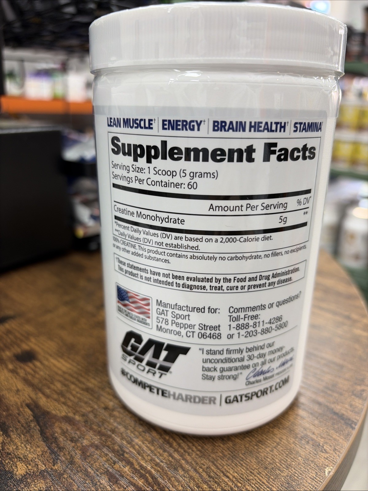 GAT SPORT CREATINEMONOHYDRATE 60 SERV 300GR UNFLAVOR