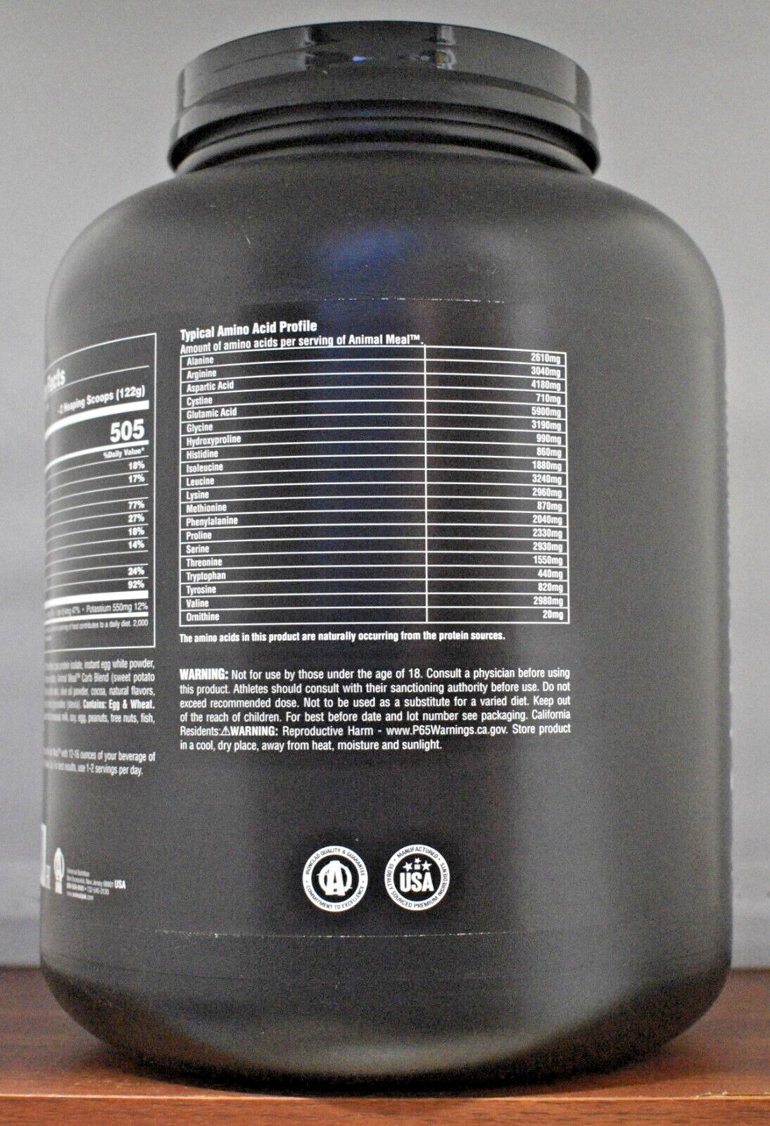 Animal Meal Chocolate 5lb Universal Nutrition Meal Replacement Shake 5 LB
