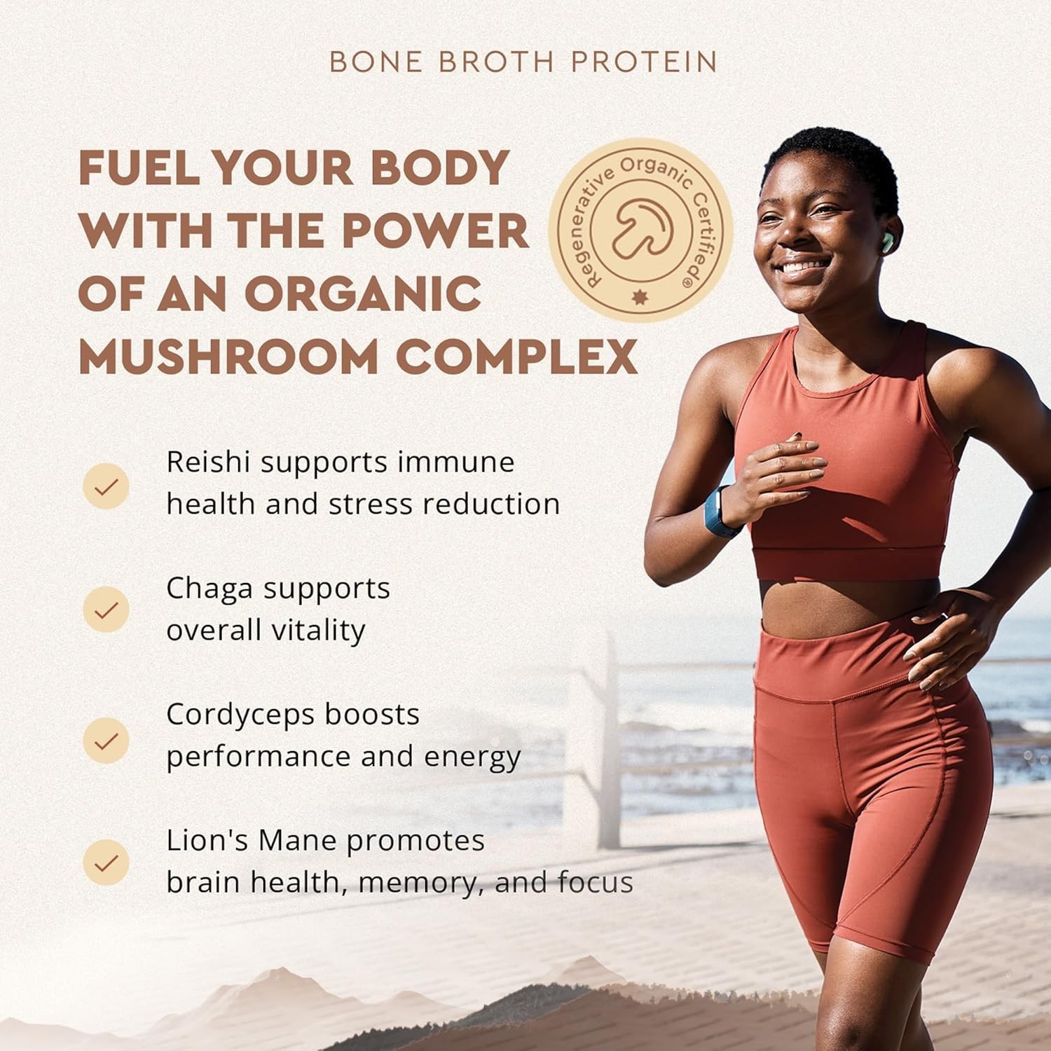 Ancestral Supplements Grass Fed Beef Bone Broth Protein Powder Vanilla 30 Serv