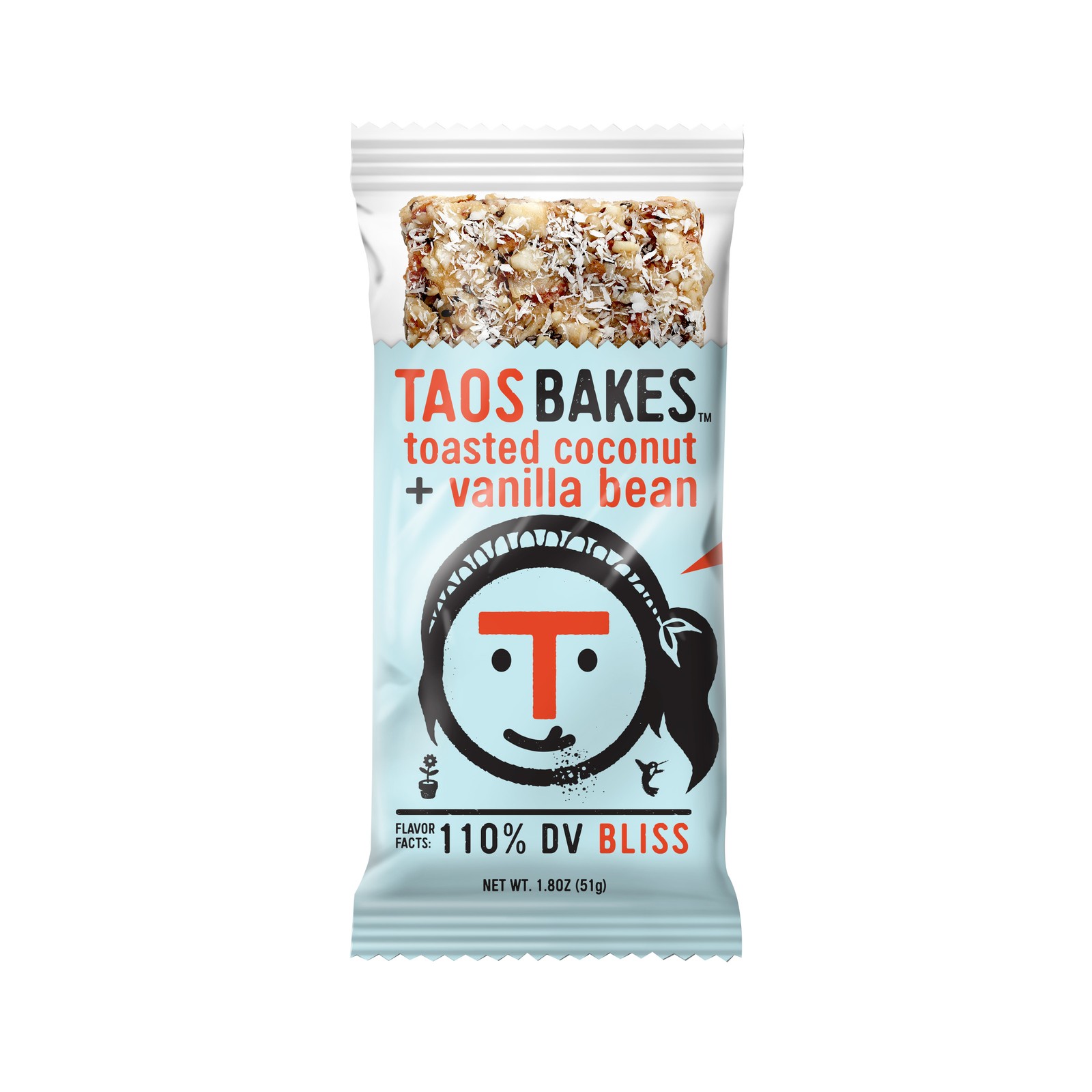 Taos Bakes Toasted Coconut Energy Bar – Gluten-Free, Non-GMO, Long-Lasting