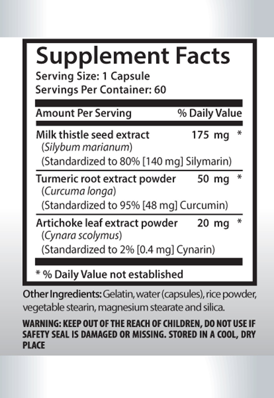 antioxidant anti aging – MILK THISTLE – liver cleanse – 2 Bottles