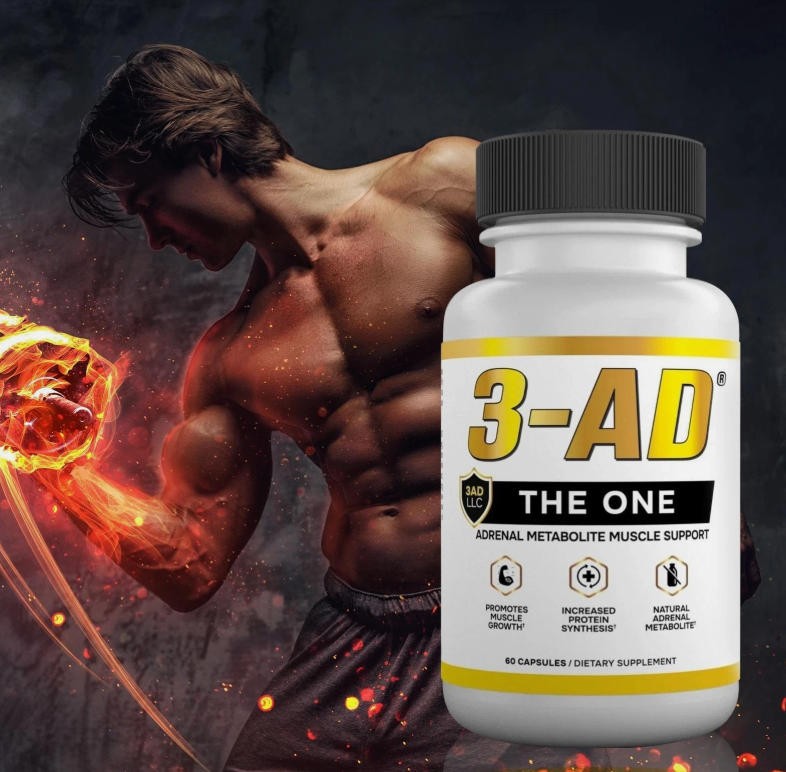 3-AD® 25mg Muscle Support Supplement 2025 UK 60 Capsules Patented Formula