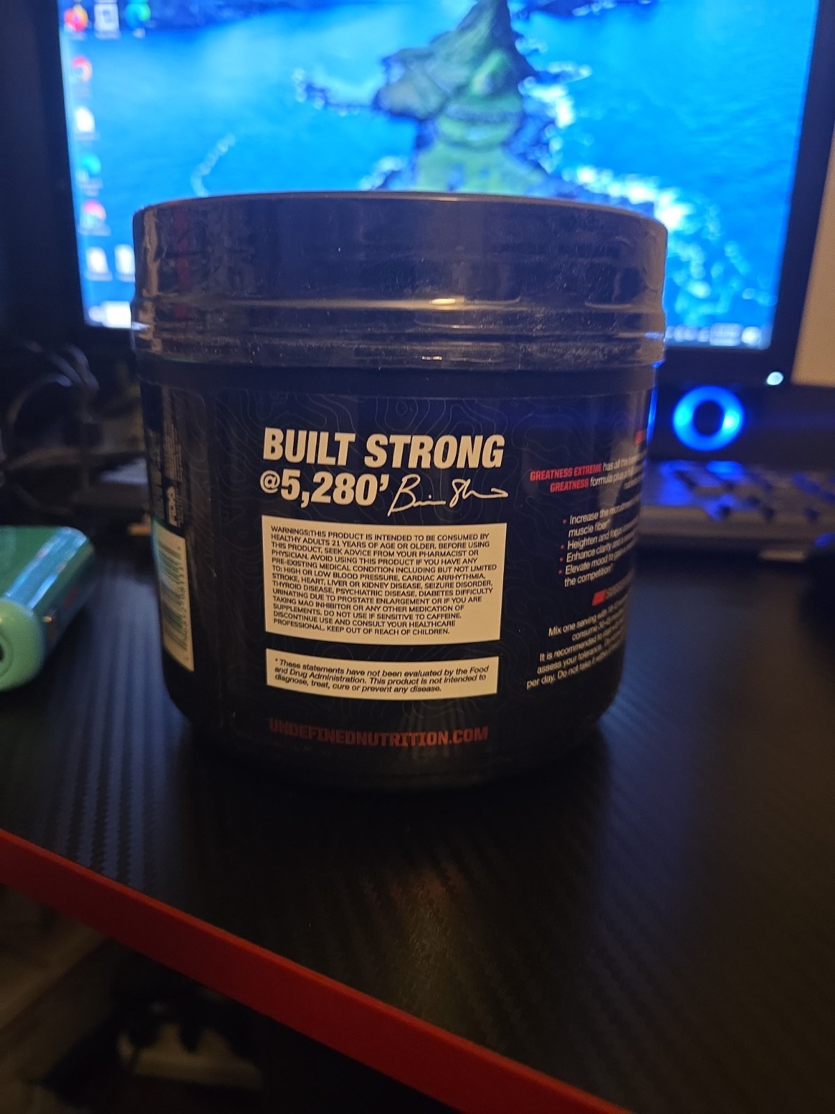 UNDEFINED NUTRITION PRE WORKOUT GREATNESS EXTREME 03/27
