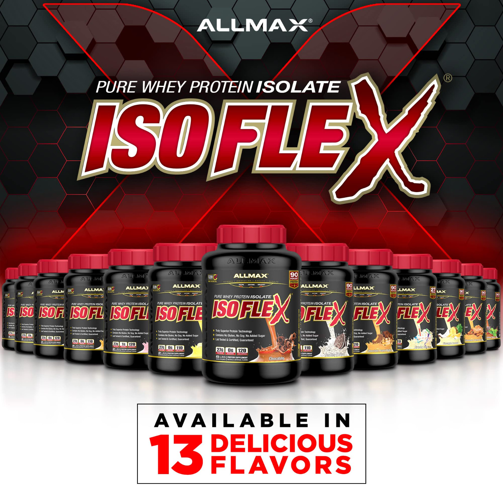 ALLMAX NUTRITION ISOFLEX 100% Pure Whey Protein Isolate 5LB
