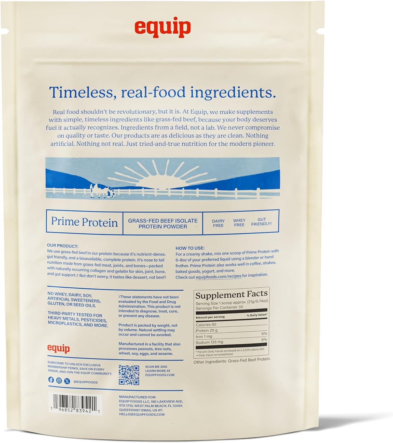 Foods Prime Protein Powder | Clean, Grass Fed Beef Protein Powder | Carnivore Pr