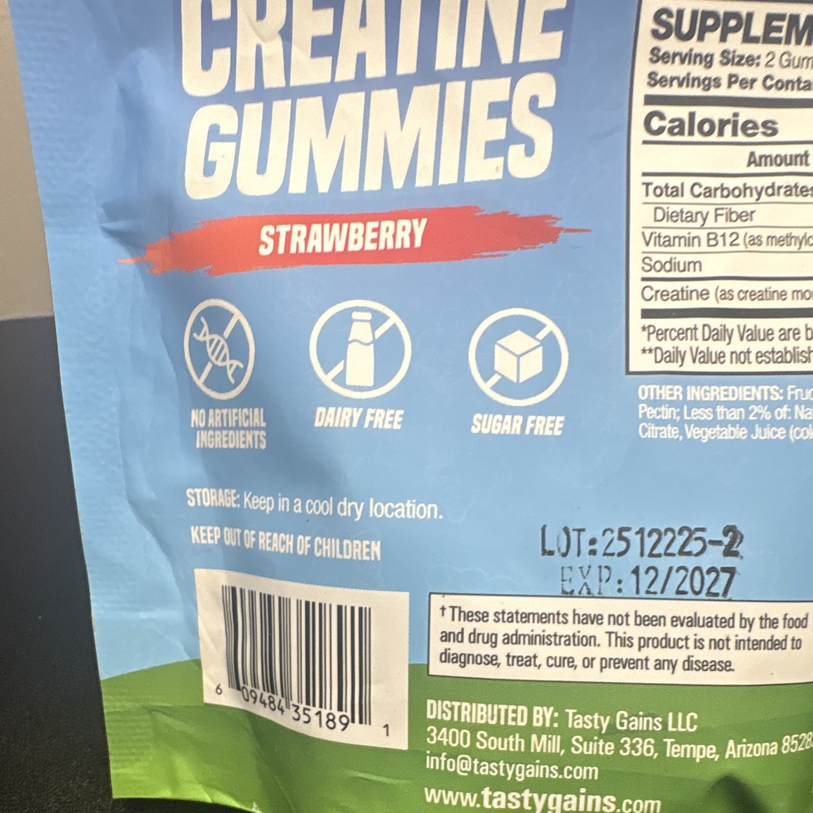 Tasty Gains Kids Creatine Gummies