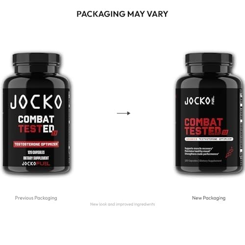 Jocko Fuel Test Booster for Men – Natural Endurance, 120 Count (Pack of 1)