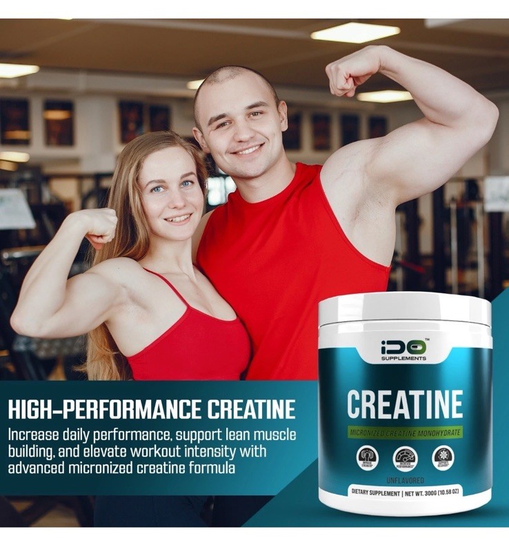 iDo Supplements Creatine Monohydrate 300g -Micronized -Pure & Unflavored