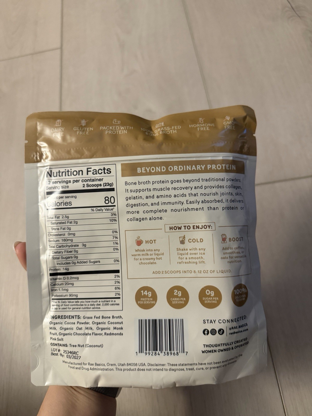 Bone Broth Protein Mix Chocolate 8.8oz