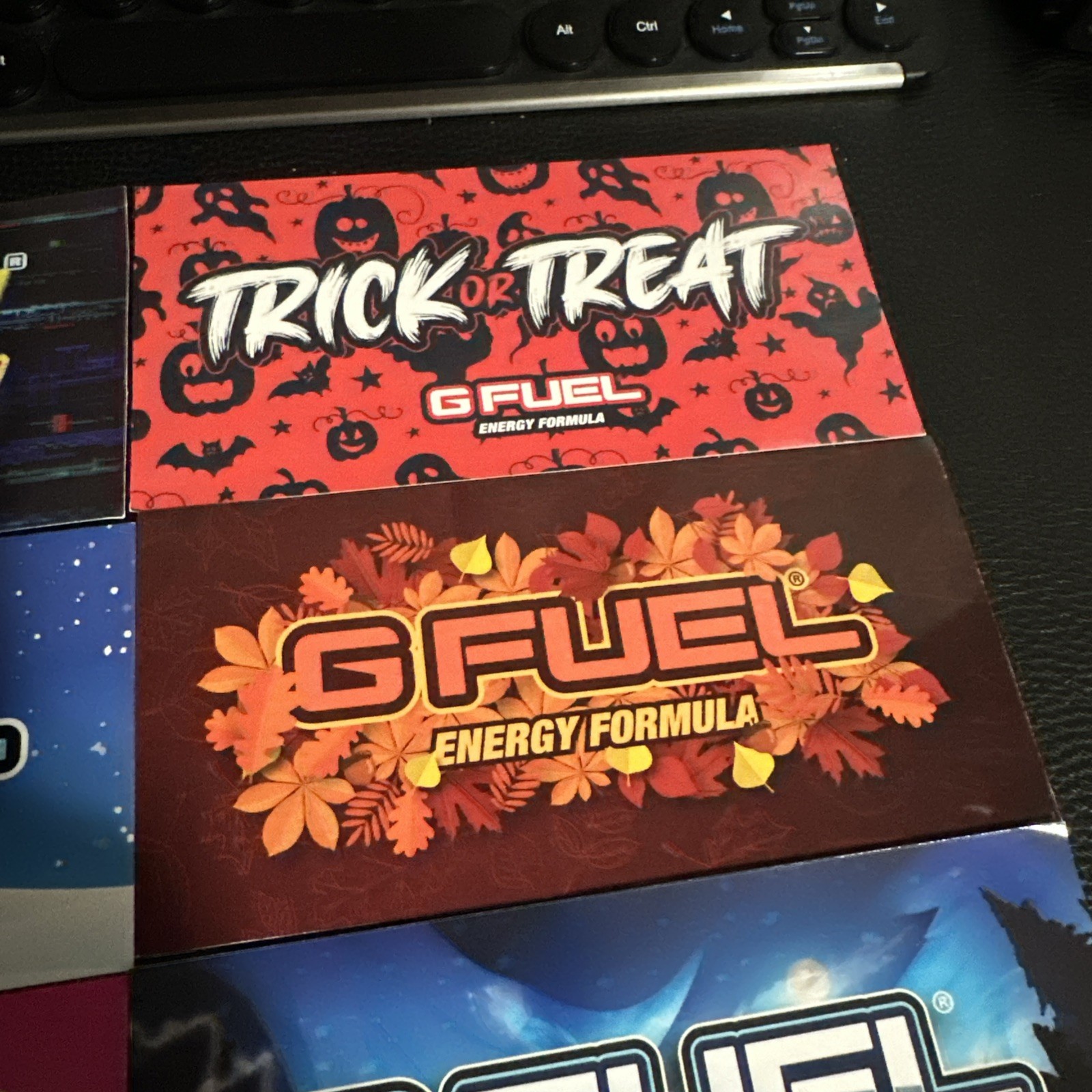 Lot of 8 GFuel Energy Formula Drink Brand Stickers RARE Limited Edition G FUEL