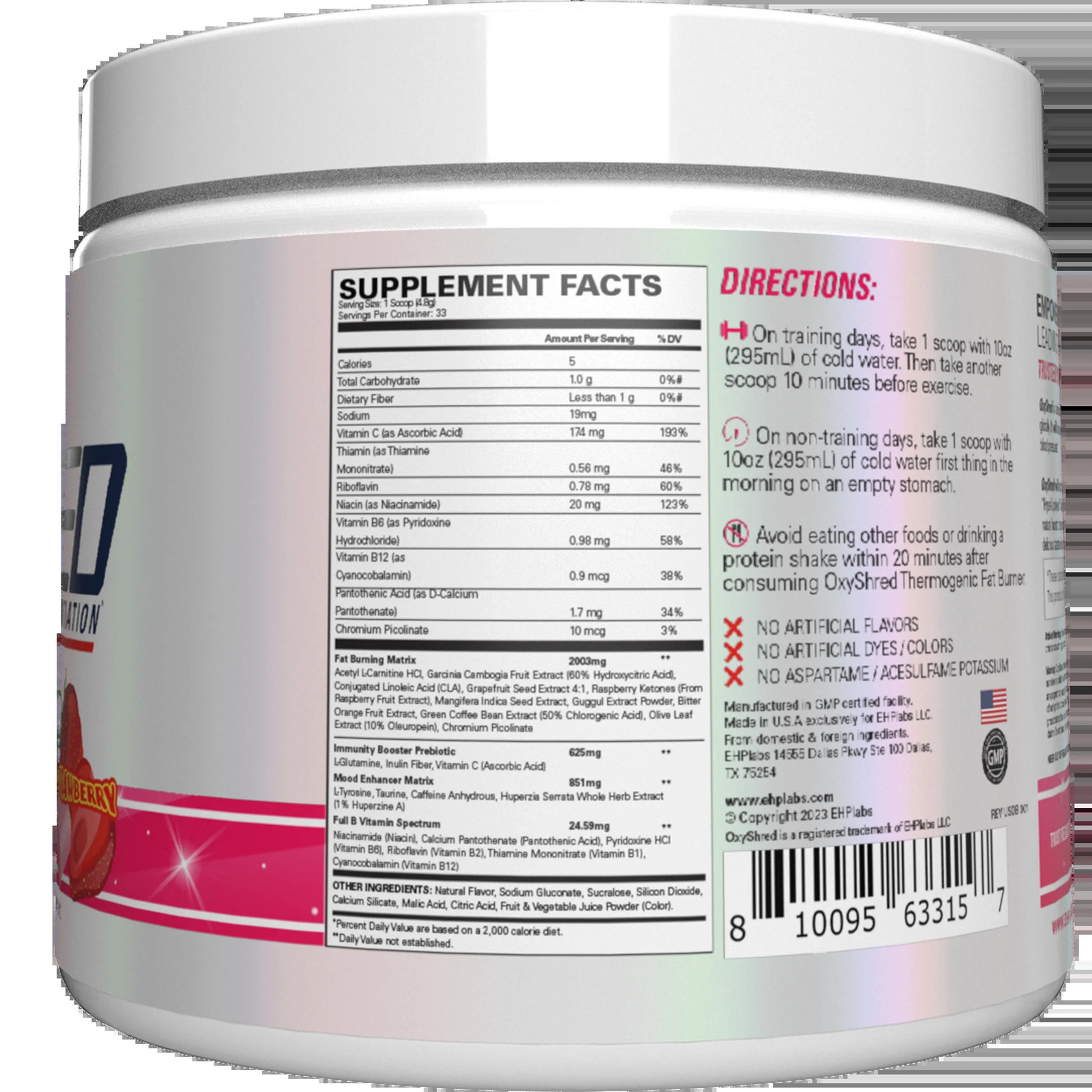 Oxyshred Pre Workout Powder with L Glutamine & Acetyl L Carnitine, Energy Boost