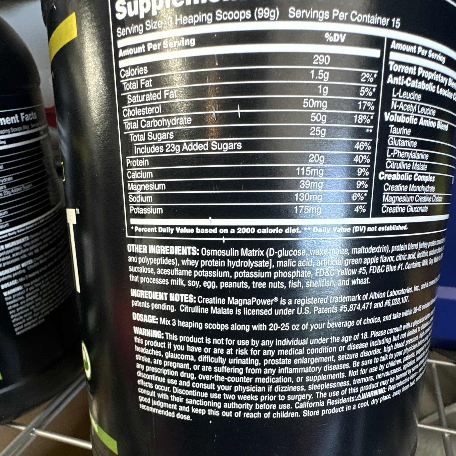 Universal Nutrition Torrent All-In-One Post-Workout , Green Apple,