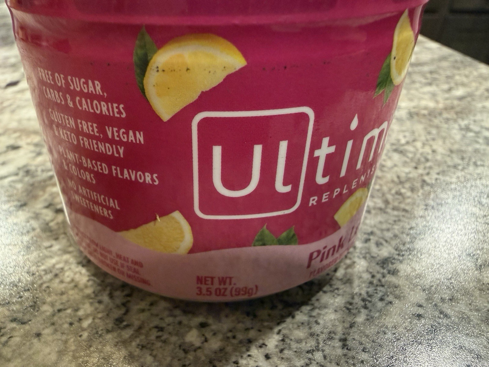 Ultima Replenisher Electrolyte Powder Pink Lemonade 30 Servings 3.5 oz