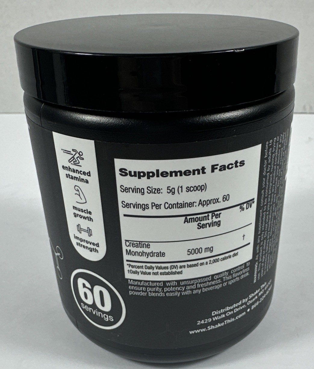 ES FIT Creatine Powder 5000mg Pure Micronized Creatine Monohydrate Supplement