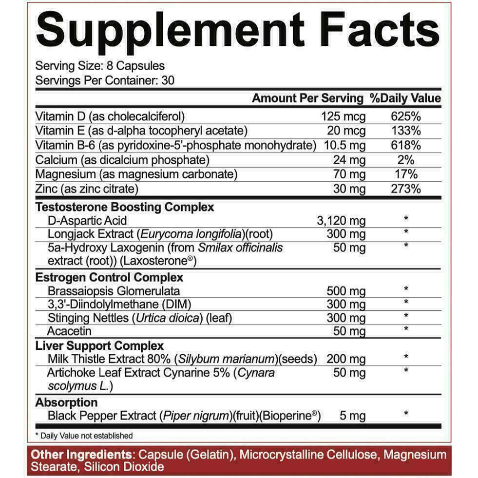 5% Nutrition POST GEAR Post Cycle Therapy 240 caps TEST BOOSTER